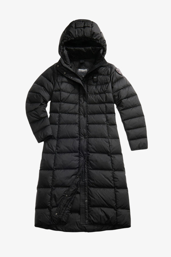 Piumino Lungo Full Zip Con Cappuccio Anita-blauer-Nero-Donna-25wbldk03101 006047 999-