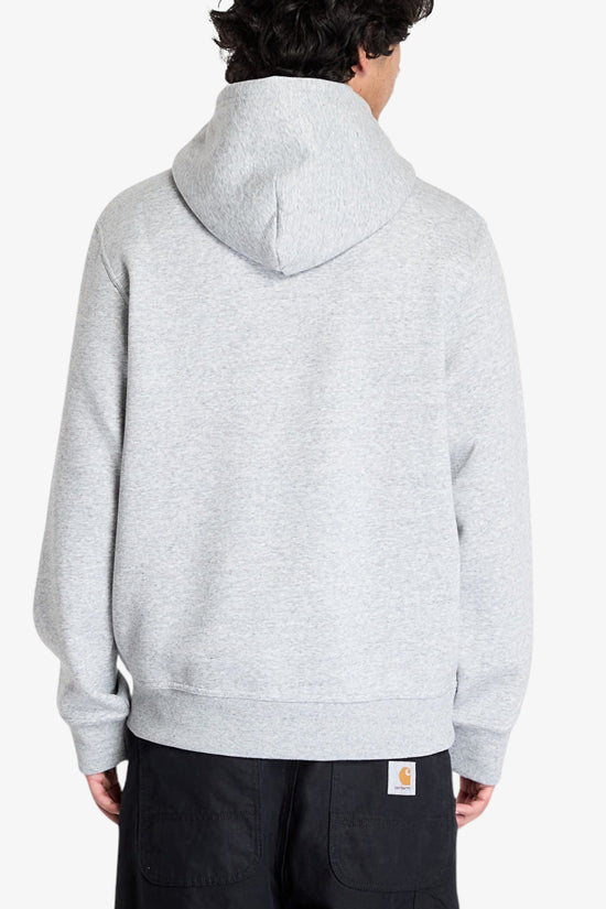 Felpa Con Cappuccio Logo Piccolo Ricamato-champion-Grigio-Uomo-220258 em021-