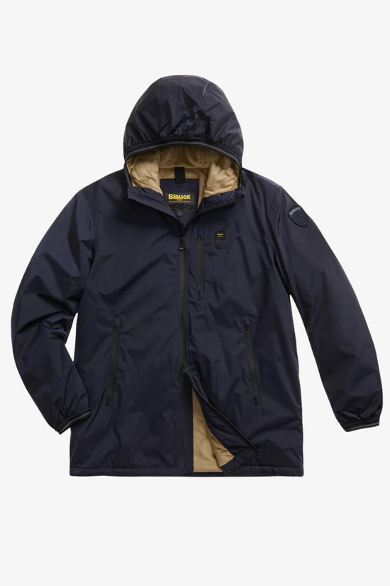 Giubbotto Full Zip Con Cappuccio Interno Eco Pelliccia Jarvis-blauer-Blu-Uomo-25wbluk11139 007110 888-