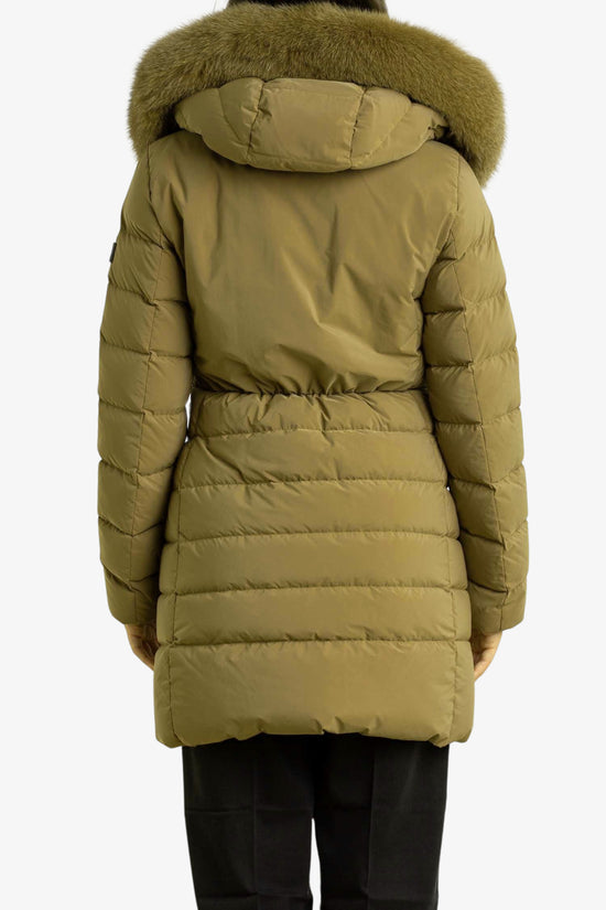 Piumino Full Zip Con Cappuccio Bordo Pelliccia Seriola Ml 06 Fur-peuterey-Marrone-Donna-Ped5458 01190986 826-