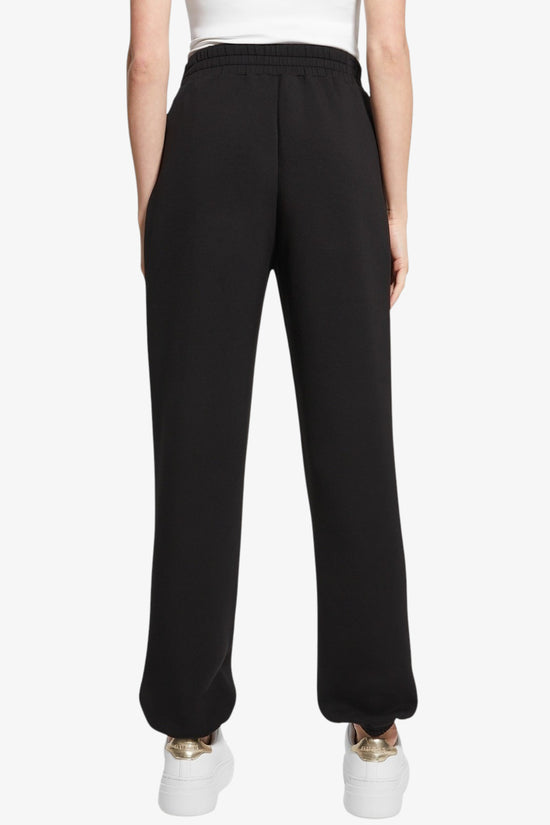 Pantaloni Logo Strass Cecilia Scuba-guess-Nero-Donna-V4bb13k7uw2 jblk-