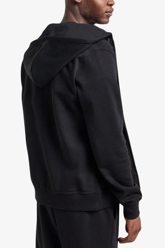 Felpa Full Zip Con Cappuccio Logo Piccolo Ricamato-champion-Nero-Uomo-220260 kk001-