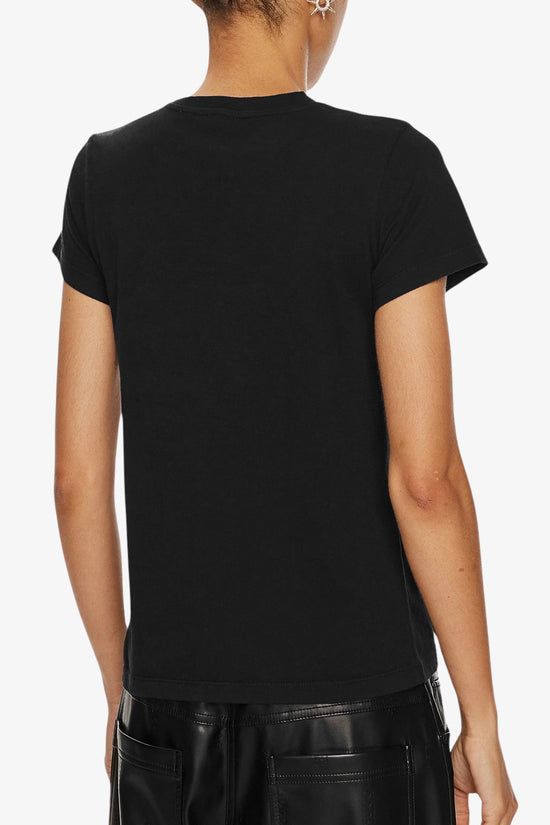 T-Shirt Maniche Corte Logo Ricamato-pinko-Nero-Donna-100355 a2hn z99-