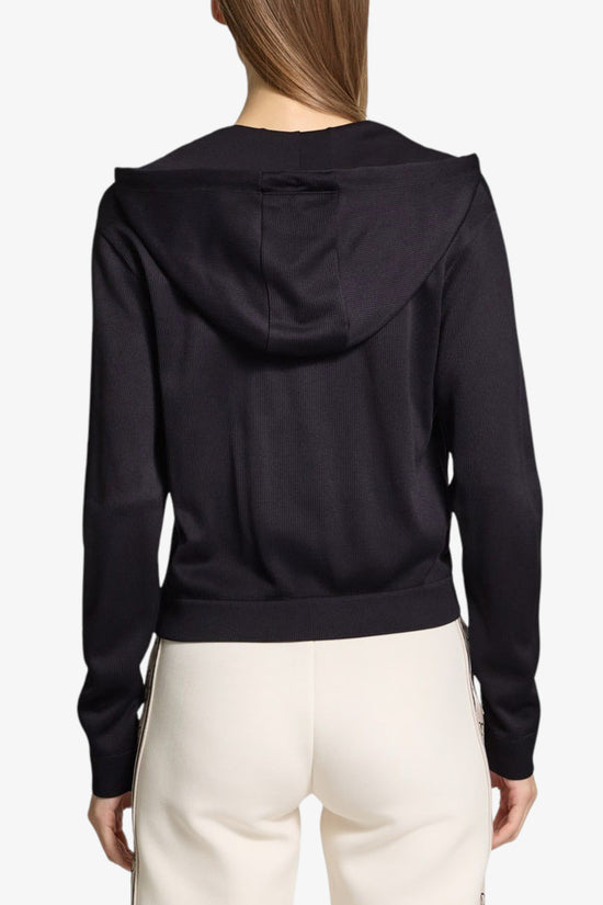 Felpa A Costine Full Zip Con Cappuccio Martina-guess-Nero-Donna-V5rq07z3m50 jblk-
