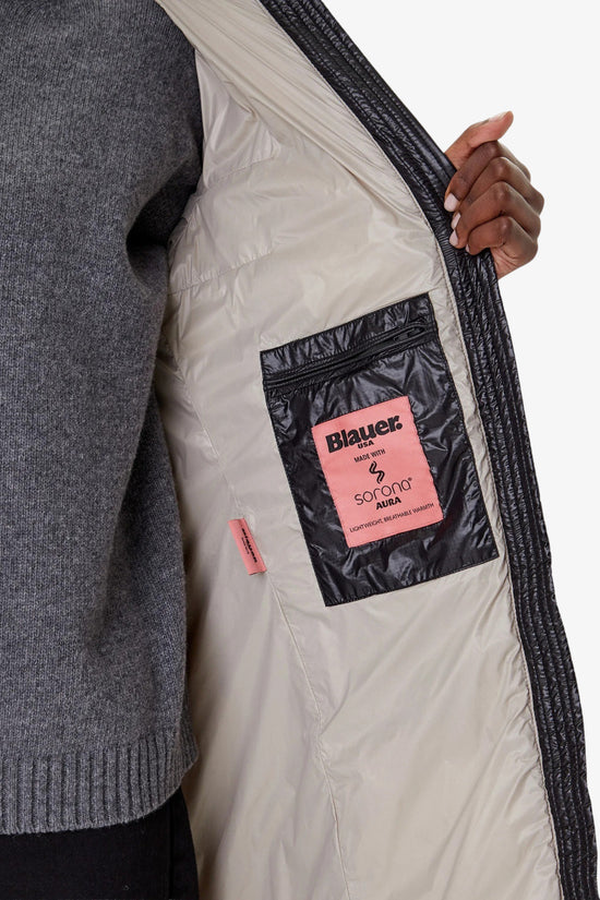 Piumino Lungo Full Zip Con Cappuccio Adelaide-blauer-Nero-Donna-25wbldk02069 006648 999ei-