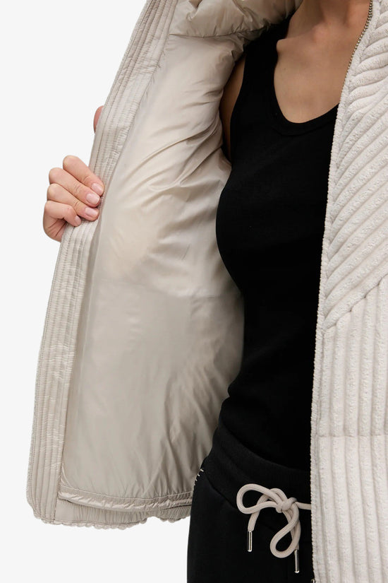 Piumino Full Zip In Vellutto A Coste-colmar-Beige-Donna-2187 2zm 06-