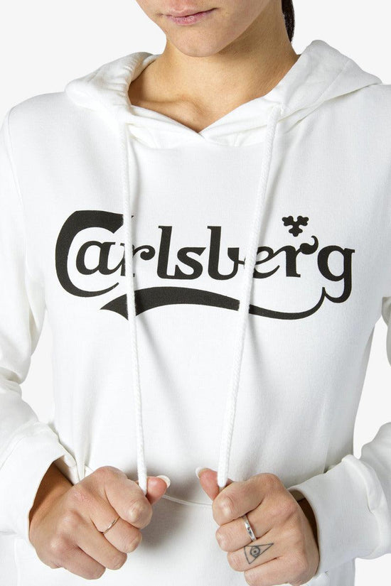 Felpa Con Cappuccio Big Logo-carlsberg-Bianco-Donna-Cbdsfc4200-
