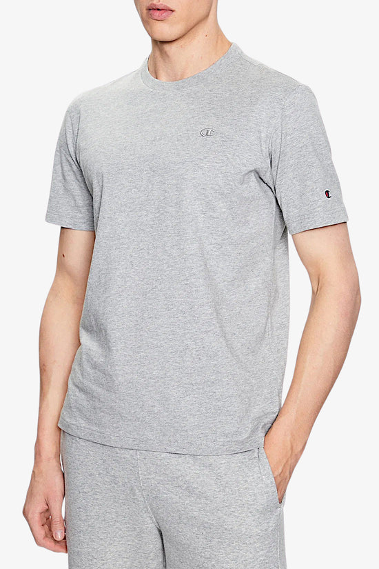 T-Shirt Maniche Corte C Logo Ricamato-champion-Grigio-Uomo-218496 em031-