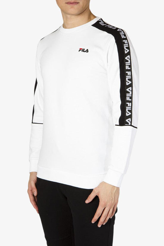 Felpa Girocollo Teom Con Bande Logo-fila-Bianco-Uomo-688812 e08-