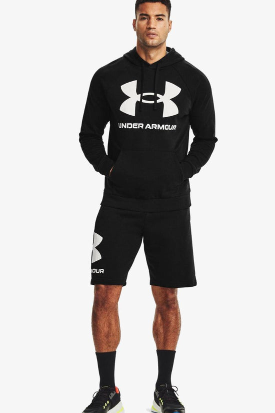 Felpa Con Cappuccio Rival Big Logo-under armour-Nero-Uomo-1357093 001-