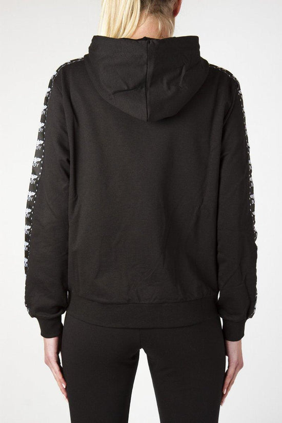 Felpa Full Zip Con Cappuccio Con Bande Logo-boy london-Nero-Donna-Bld1841-