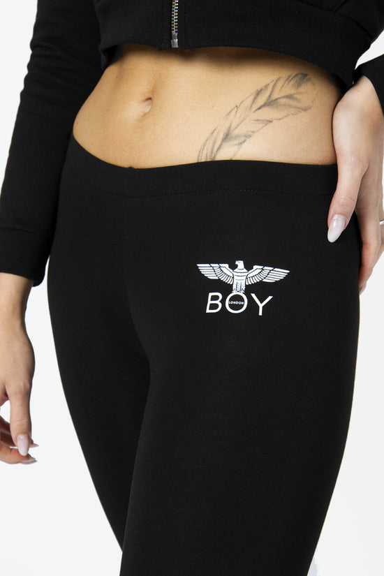 Leggings Logo Piccolo-boy london-Nero-Donna-Bld3176-