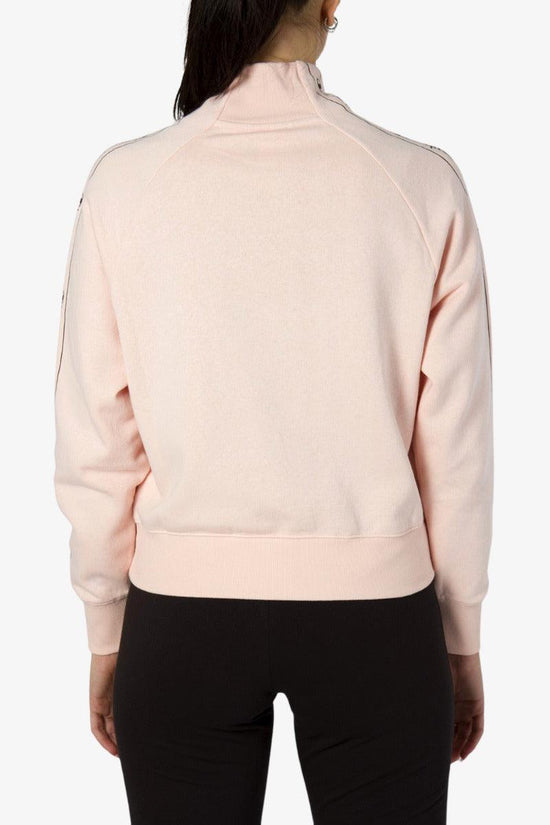 Felpa Collo Alto Con Bande Logo-champion-Rosa-Donna-114426 ps157-