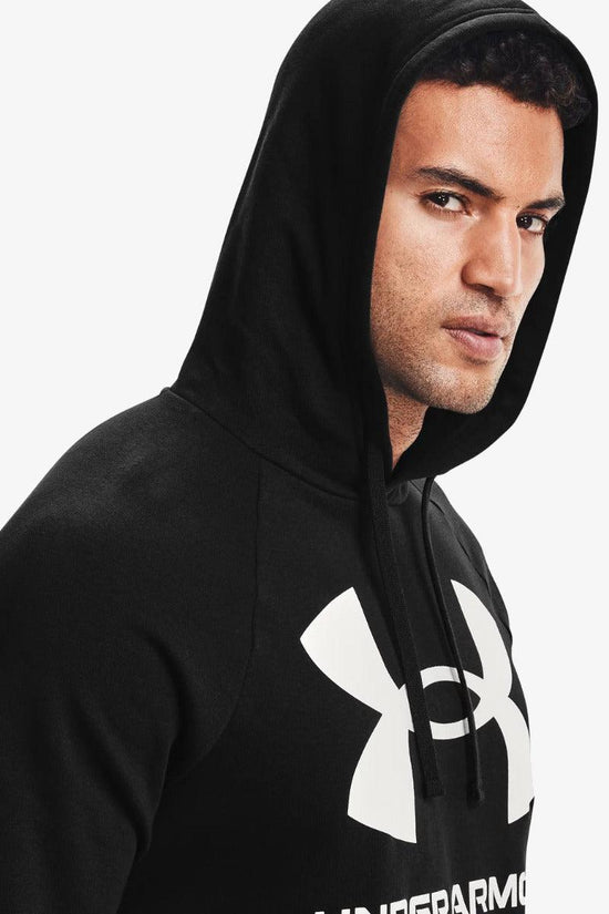 Felpa Con Cappuccio Rival Big Logo-under armour-Nero-Uomo-1357093 001-
