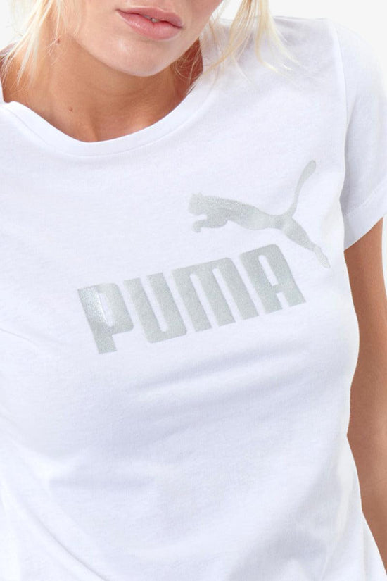 T-Shirt Maniche Corte Essentials Metallic-puma-Bianco-Donna-582407 52-