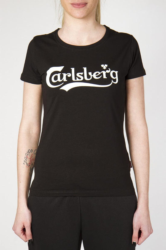T-Shirt Maniche Corte-carlsberg-Nero-Donna-Cbd3801-