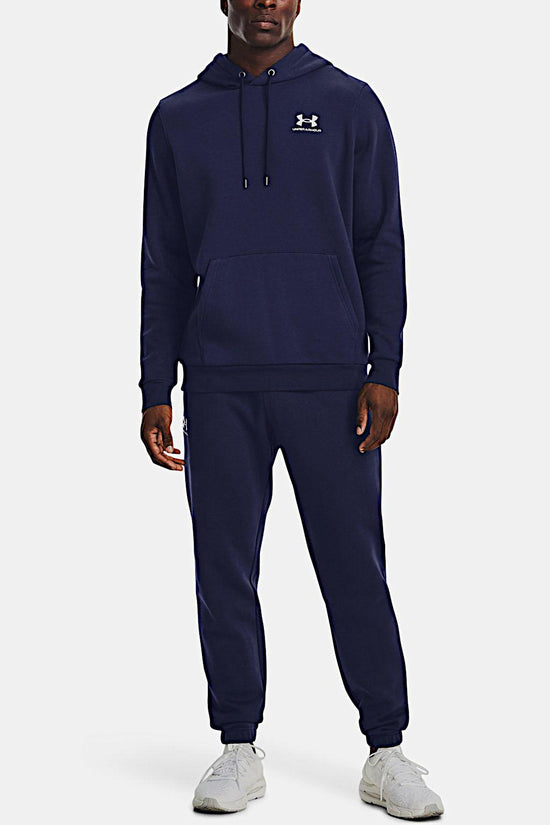 Felpa Con Cappuccio Essential Fleece-under armour-Blu-Uomo-1373880 410-