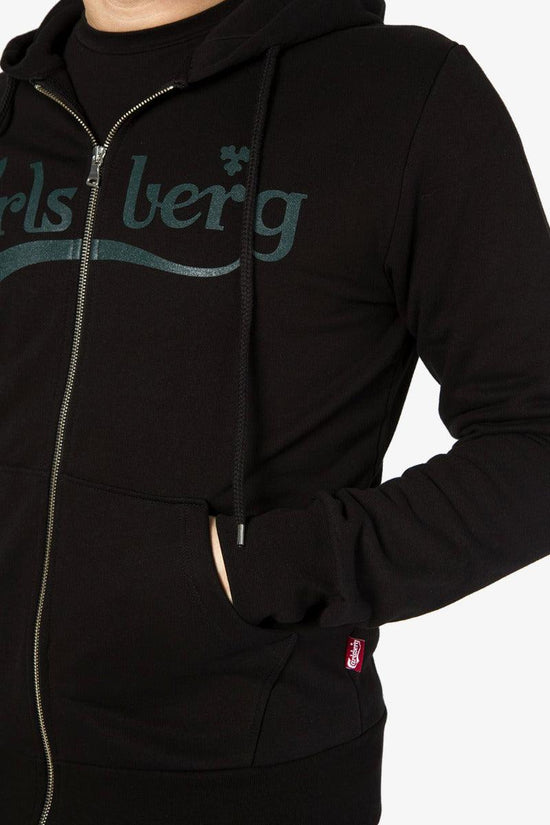 Felpa Full Zip Con Cappuccio Big Logo-carlsberg-Nero-Uomo-Cbusgz4803-