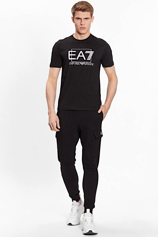 T-Shirt Maniche Corte Visibility Box Logo-emporio armani ea7-Nero-Uomo-3rpt81 pjm9z 1200-