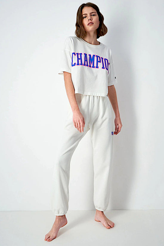 Pantaloni Logo College-champion-Bianco-Donna-116083 ww036-