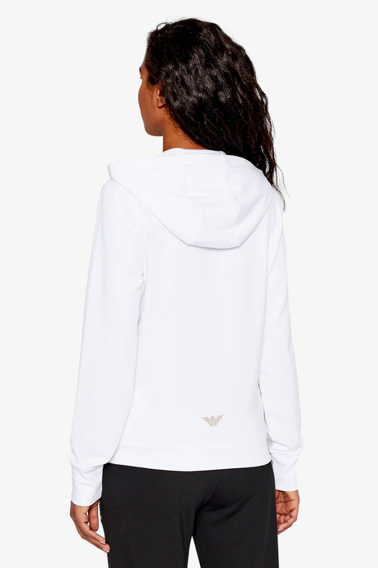Tuta Full Zip Con Cappuccio Evolution-emporio armani ea7-Bianco-Donna-8ntv51 tj9rz 22ba-