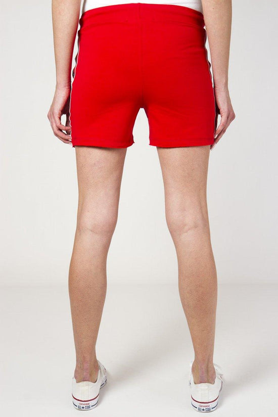 Shorts Felpa Con Bande Logo-carlsberg-Rosso-Donna-Cbd3190-