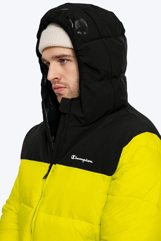 Piumino Full Zip Bicolor Con Big Logo Sul Cappuccio-champion-Giallo-Uomo-216652 ys109-