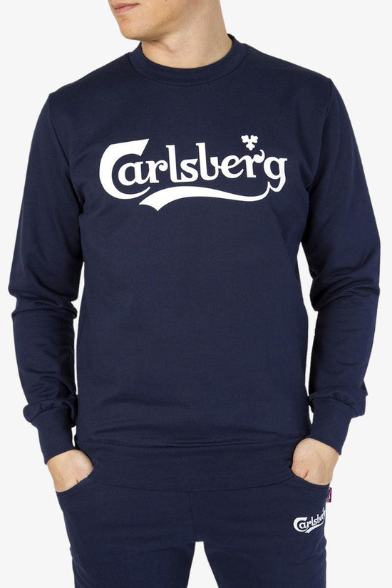 Felpa Girocollo Big Logo-carlsberg-Blu-Uomo-Cbu4917-