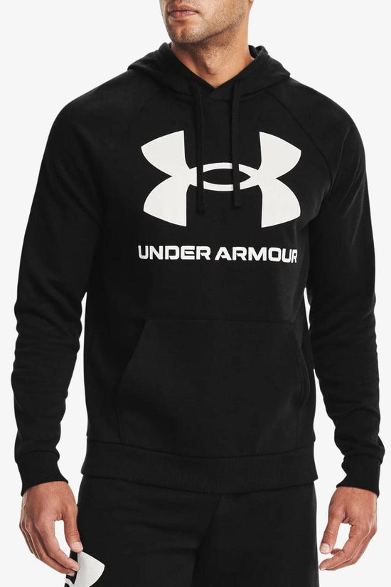 Felpa Con Cappuccio Rival Big Logo-under armour-Nero-Uomo-1357093 001-