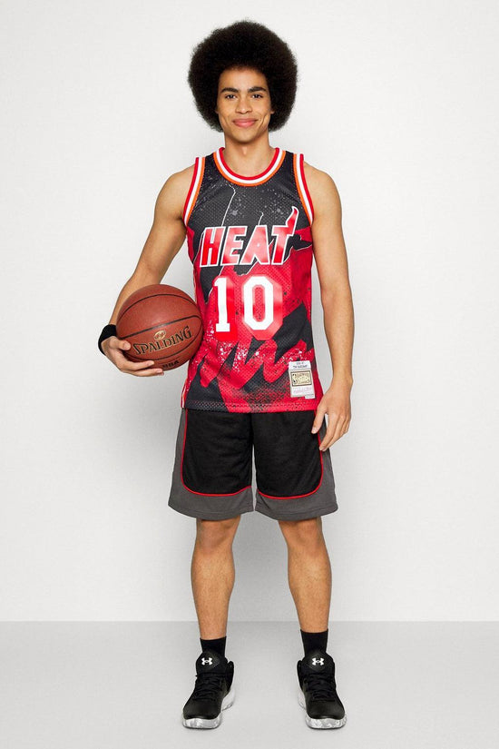 Canotta Swingman NBA Miami Heat Tim Hardaway Hyper Hoops-mitchell&ness-Rosso-Uomo-Tfsm1253-mhe96thascar-