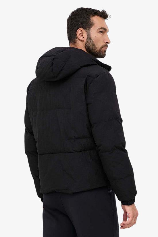 Piumino Bomber Full Zip Con Cappuccio Maxi Logo-emporio armani ea7-Nero-Uomo-6rpb32 pnefz 1200-