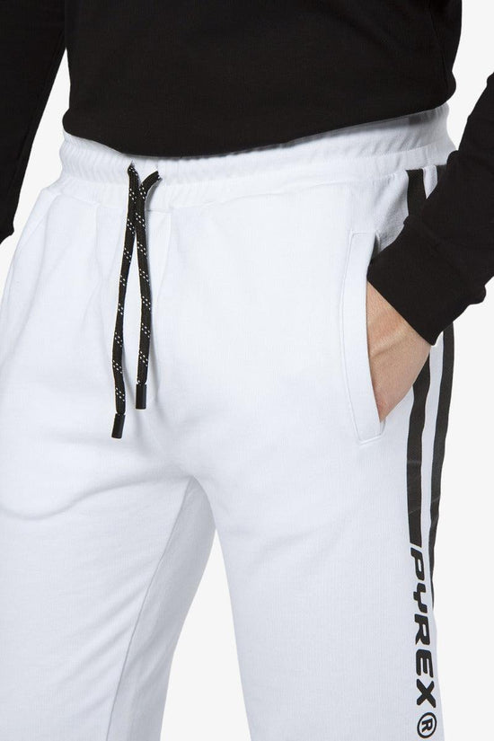 Pantaloni Con Bande Logo-pyrex-Bianco-Uomo-21ipb42561-