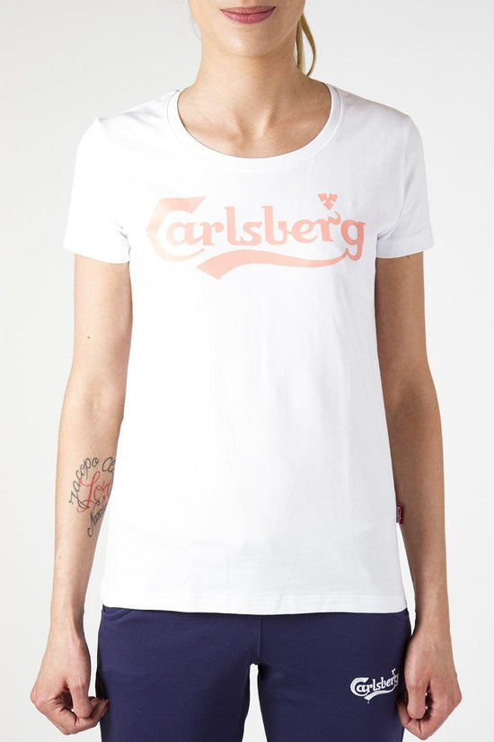 T-Shirt Maniche Corte-carlsberg-Bianco-Donna-Cbd2601-
