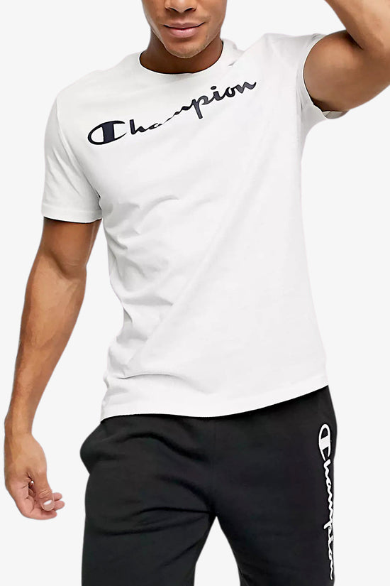 T-Shirt Maniche Corte Big Logo-champion-Bianco-Uomo-218531 ww001-