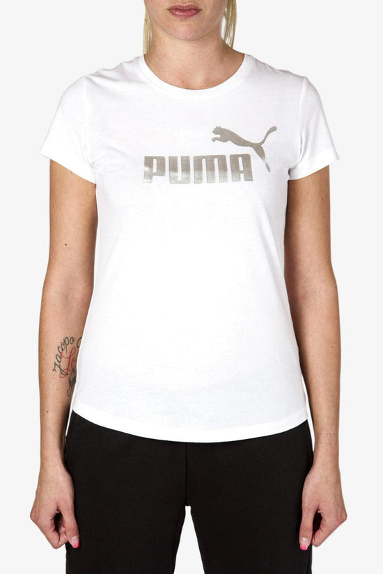 T-Shirt Maniche Corte Essentials Metallic-puma-Bianco-Donna-582407 52-