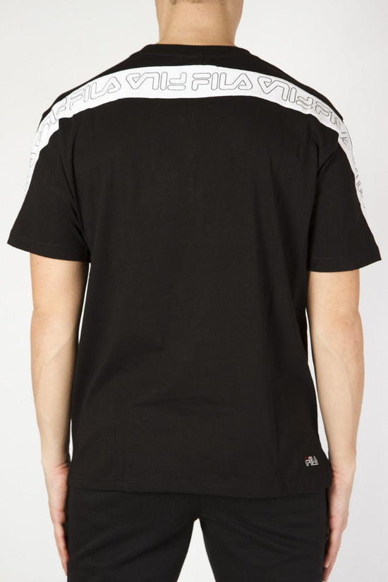 T-Shirt Maniche Corte Loe Con Banda Logo-fila-Nero-Uomo-683095 e09-