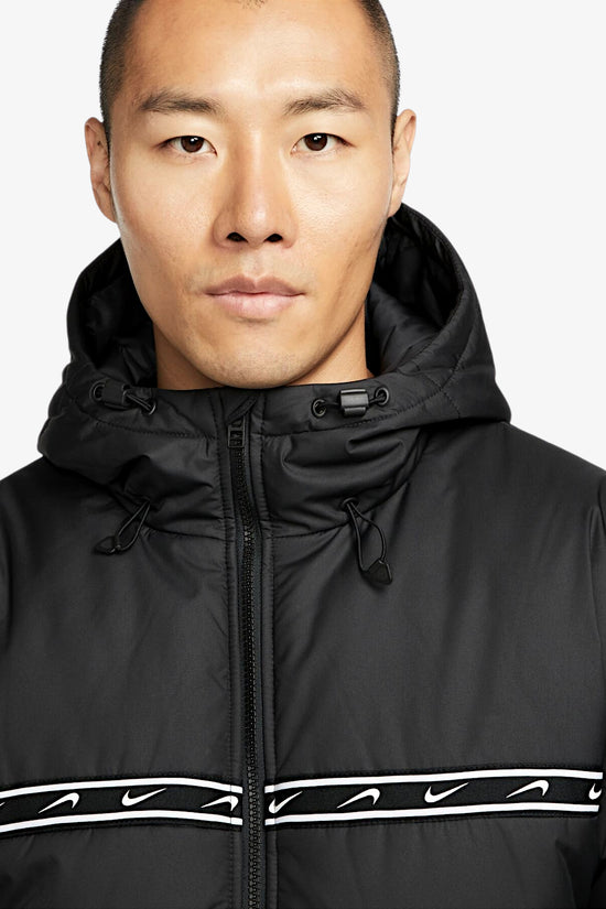 Piumino Full Zip Con Cappuccio Repeat-nike sportswear-Nero-Uomo-Dx2037 010-