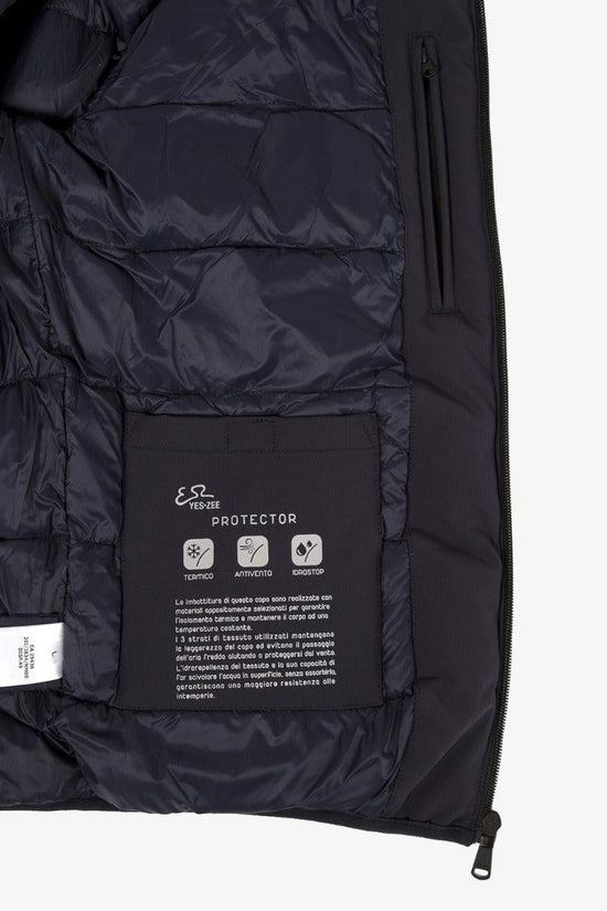 Piumino Soft Shell Full Zip Con Cappuccio-yes zee-Blu-Uomo-J834/nm00 0713-