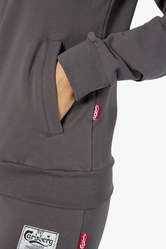 Felpa Full Zip Con Cappuccio Big Logo-carlsberg-Grigio-Donna-Cbd4426 grigio-