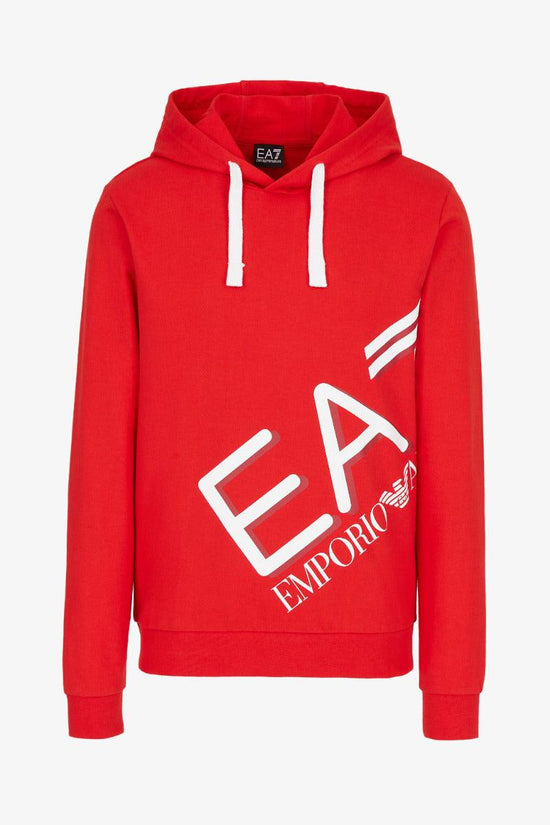 Felpa Con Cappuccio Big Logo Laterale-emporio armani ea7-Rosso-Uomo-6hpm26 1451-