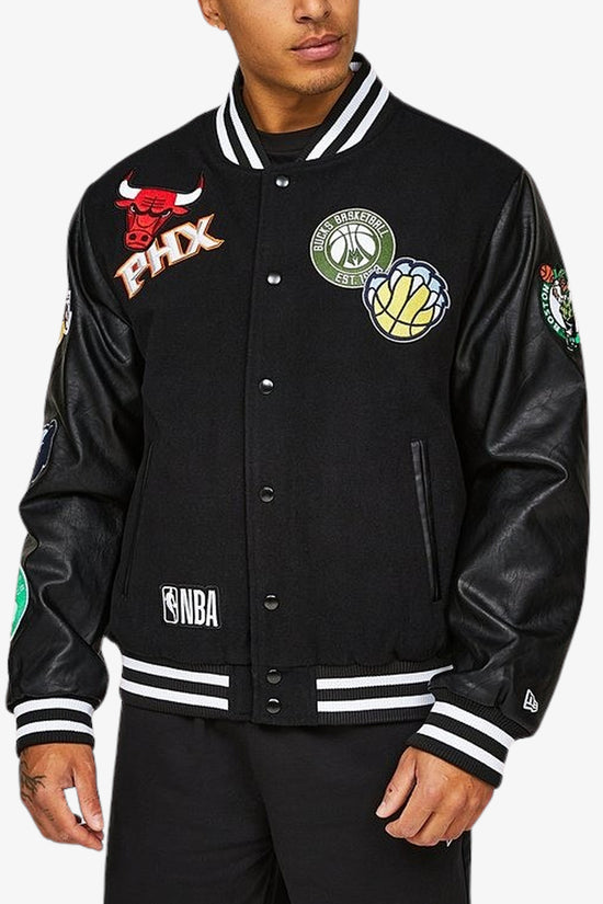Giacca Bomber Varsity NBA All Over Badge-new era-Nero-Uomo-60416374-