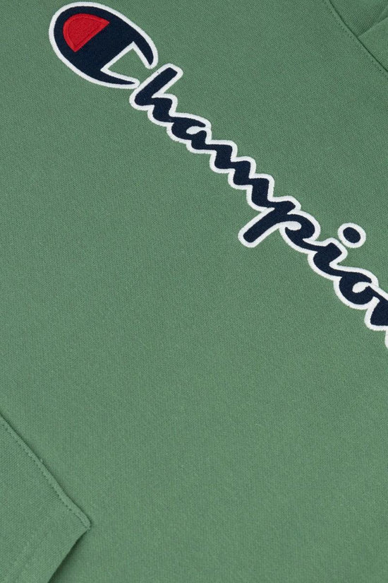 Felpa Con Cappuccio Big Logo Ricamato-champion-Verde-Uomo-217060 gs098-