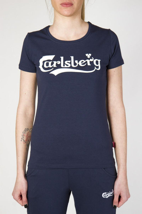 T-Shirt Maniche Corte-carlsberg-Blu-Donna-Cbd3801-