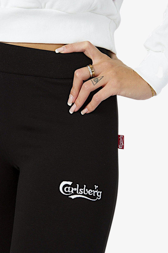 Pantaloni Skinny Logo Piccolo-carlsberg-Nero-Donna-Cbd4446-