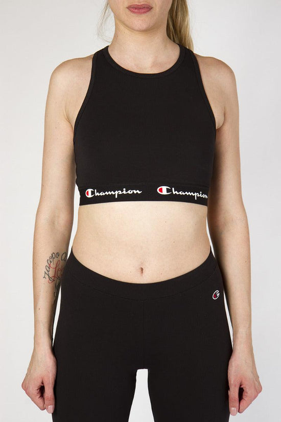 Top Bra Con Fascia Logo Script-champion-Nero-Donna-112856 kk001-
