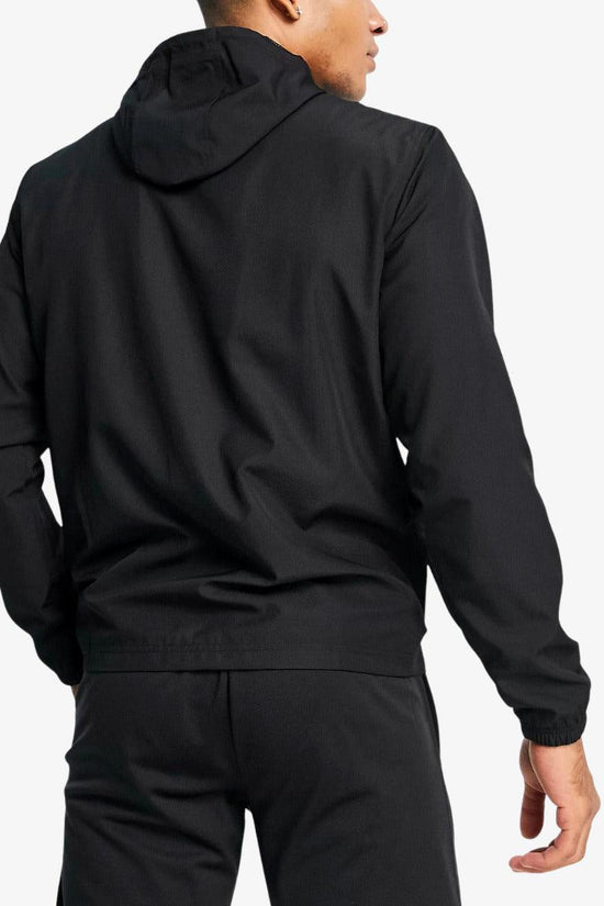 Giacca A Vento Full Zip Con Cappuccio Sportstyle-under armour-Nero-Uomo-1361621 001-