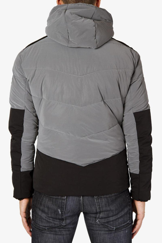Giubbotto Full Zip Con Cappuccio-yes zee-Grigio-Uomo-J853/q800 0812-