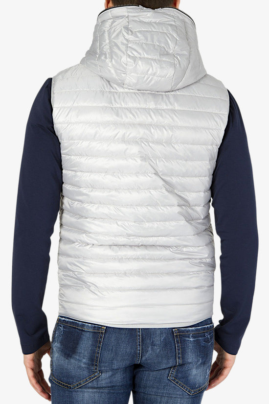 Gilet Full Zip Con Cappuccio-yes zee-Grigio-Uomo-J707/o500 0846-