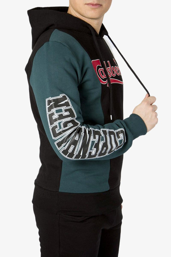Felpa Con Cappuccio Colourblock Big Logo + Stampe-carlsberg-Nero-Uomo-Cbusfc4883-