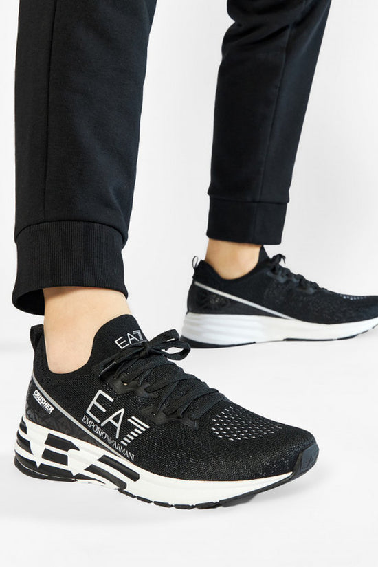 Scarpe Crusher Distance Knit-emporio armani ea7-Nero-Uomo-X8x095 xk240 a120-